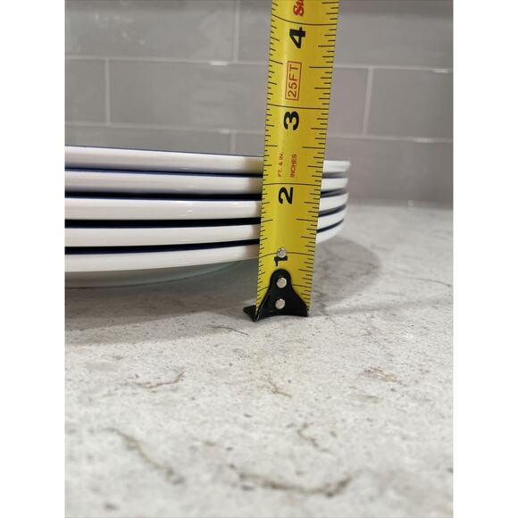 Set of 4 BLUE ROSE SCROLL 9” Salad Side Plates ARTISAN DE LUXE Home MELAMINE New - Picture 3 of 3